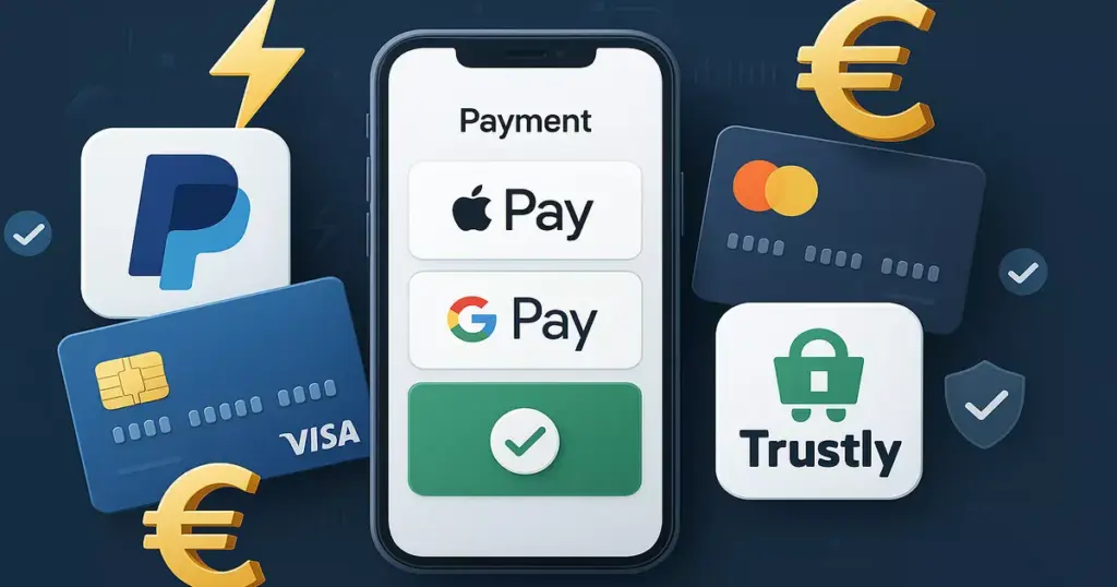 Verschiedene Zahlungsmethoden für Wetten Apps mit PayPal, Kreditkarten und Trustly